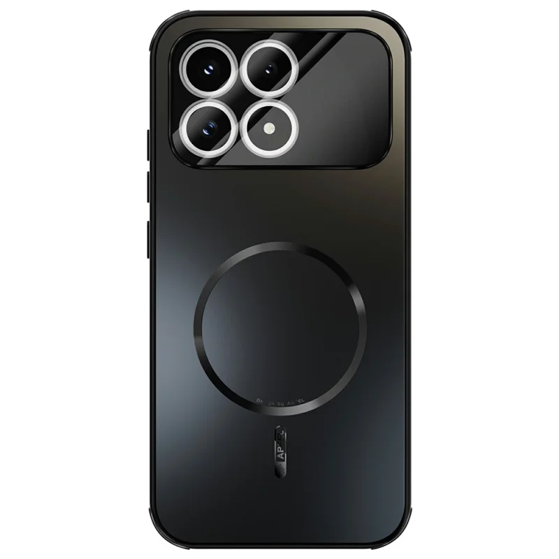 ABEEL Para Xiaomi Redmi K90 5G Capa Compatível com MagSafe Capa Traseira de Telefone Mate de Resfriamento de PC TPU com Filme de Lente - Preto