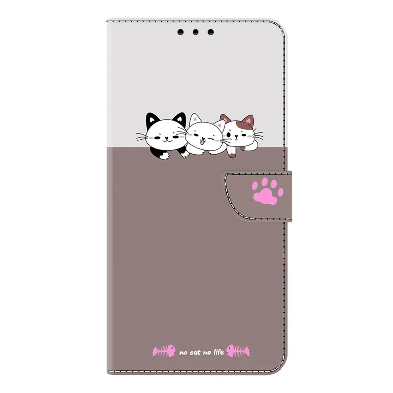 For Google Pixel 9  /  9 Pro Case Foldable Stand Wallet Pattern Printing PU Leather Flip Phone Cover - Cats