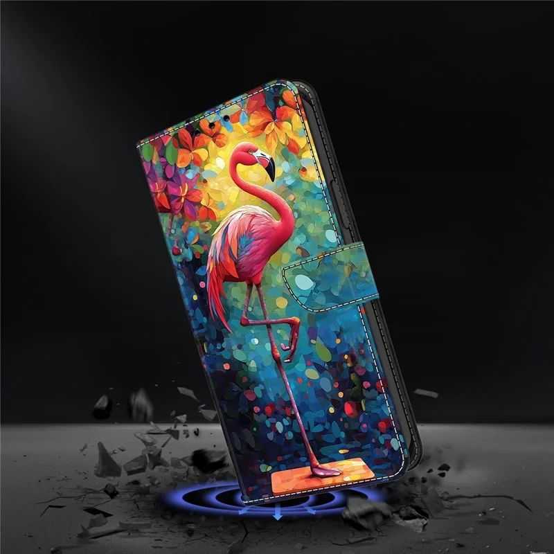 For Google Pixel 9 Pro XL Case Foldable Stand Wallet Pattern Printing PU Leather Flip Phone Cover - Bird