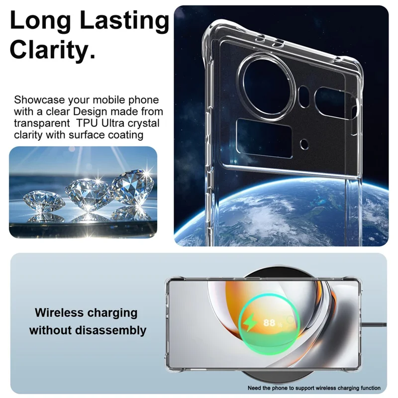 IMAK For ZTE nubia Z80 Ultra 5G Case TPU Phone Cover Airbag Shockproof Protection