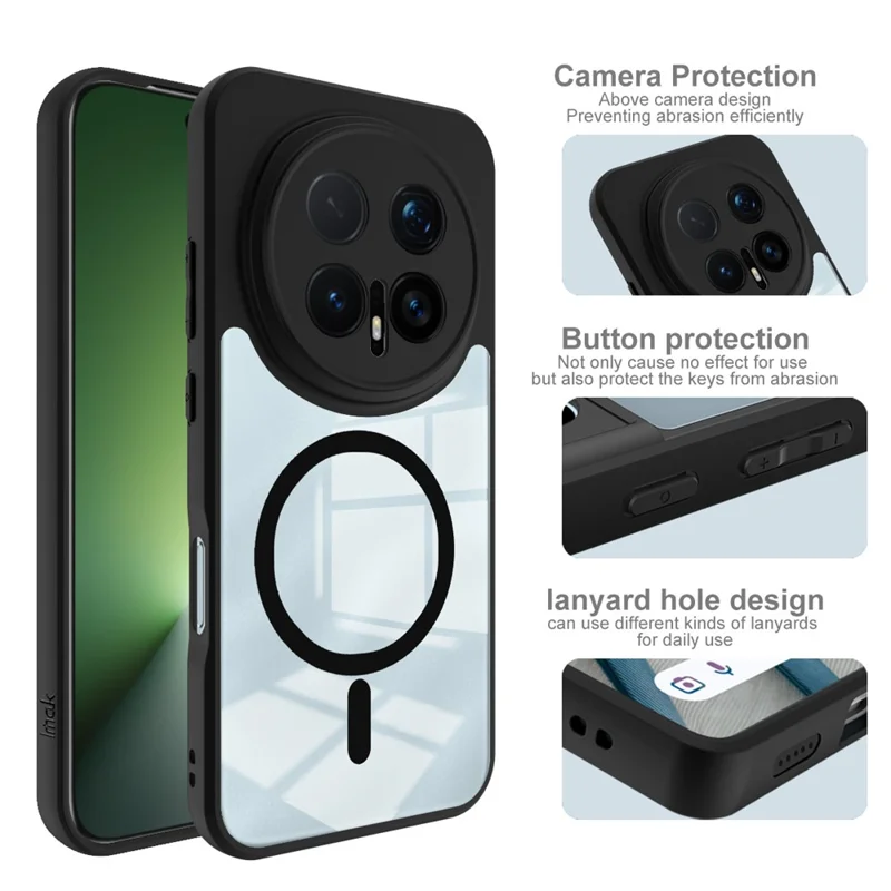 IMAK UX-9A For Honor Magic8 Pro 5G Clear Case Magnetic Case Tiny Airbag PC + TPU Phone Cover