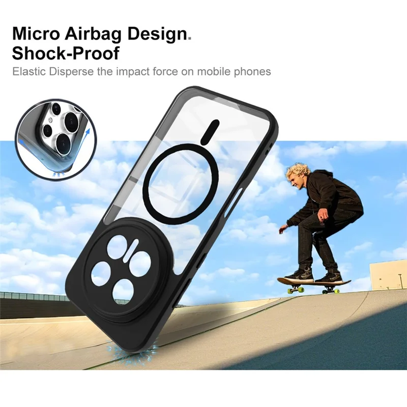 IMAK UX-9A For Honor Magic8 Pro 5G Clear Case Magnetic Case Tiny Airbag PC + TPU Phone Cover