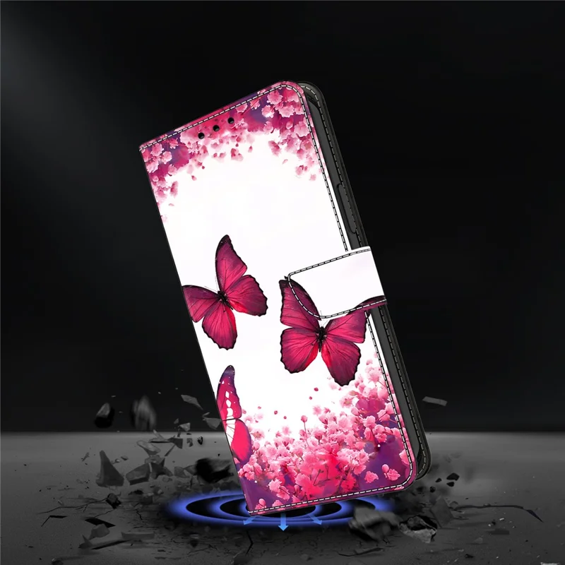 For Google Pixel 10  /  10 Pro Case Foldable Stand Wallet Pattern Printing PU Leather Flip Phone Cover - Red Butterfly
