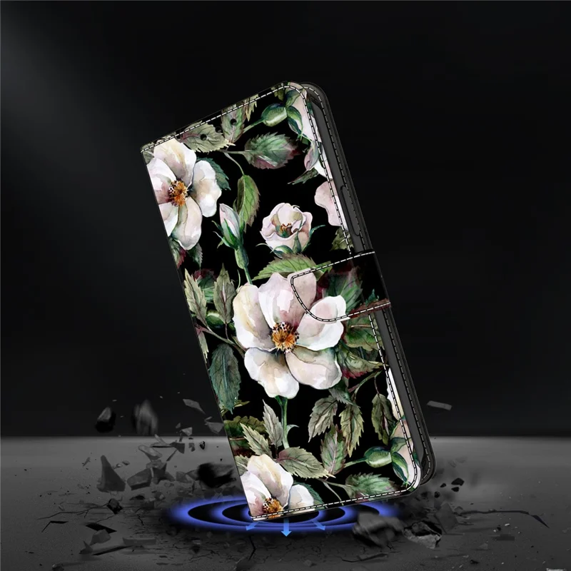 For Google Pixel 10 Pro XL Case Foldable Stand Wallet Pattern Printing PU Leather Flip Phone Cover - Large Flower