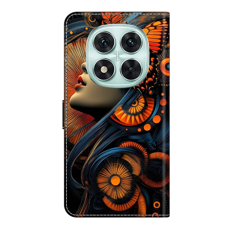 For Xiaomi Redmi Note 14 Pro 5G Case Foldable Stand Wallet Pattern Printing PU Leather Flip Phone Cover - Dreamy Girl