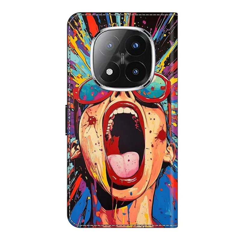 For Xiaomi Redmi Note 14 Pro+ 5G Case Foldable Stand Wallet Pattern Printing PU Leather Flip Phone Cover - Graffiti Scream