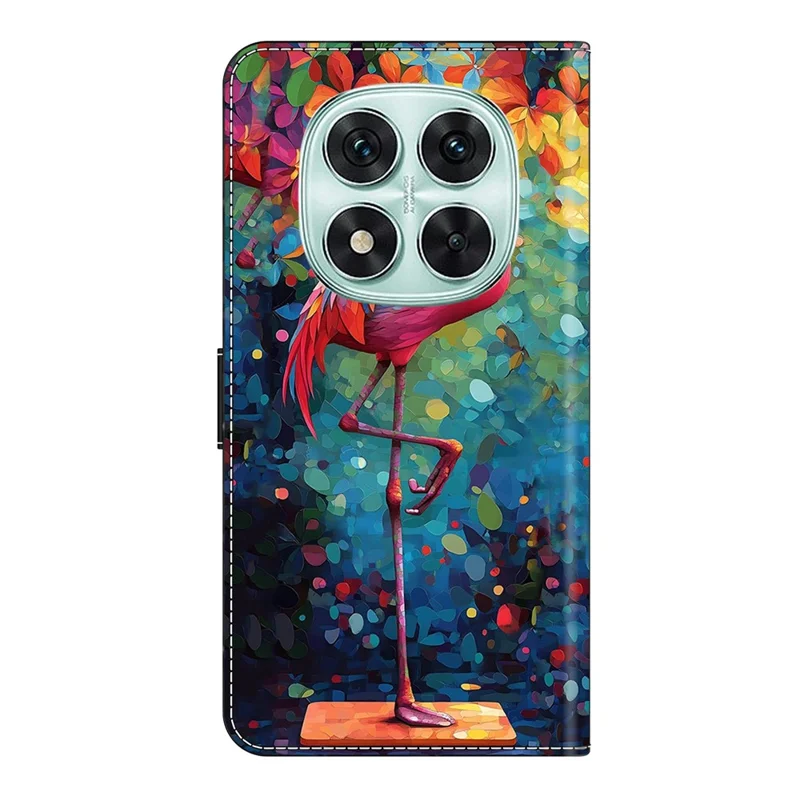 For Xiaomi Redmi Note 14 Pro 4G Case Foldable Stand Wallet Pattern Printing PU Leather Flip Phone Cover - Bird