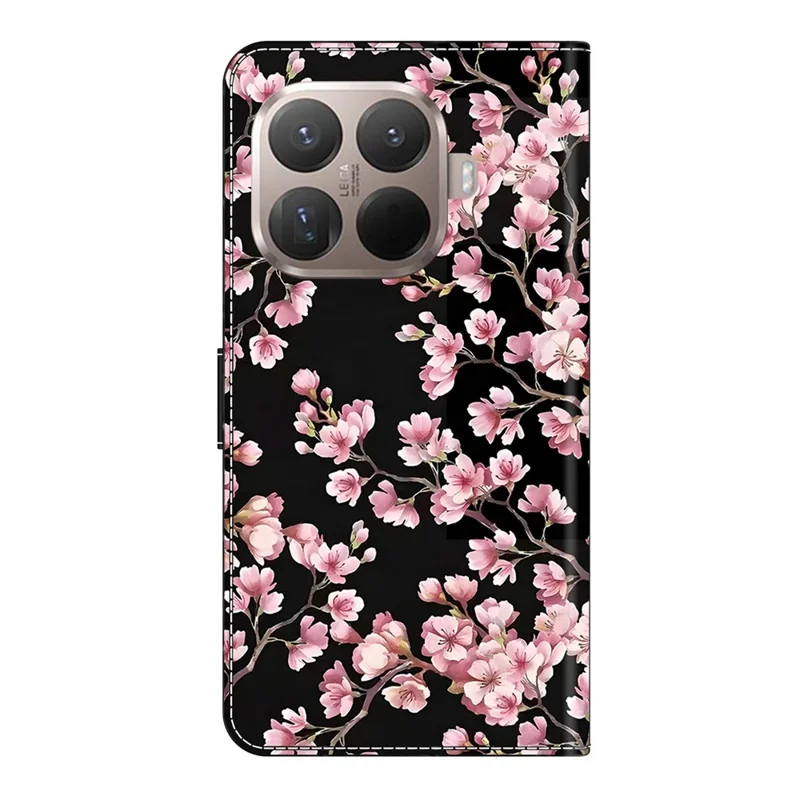 For Xiaomi 15T Pro Case Foldable Stand Wallet Pattern Printing PU Leather Flip Phone Cover - Peach Blossom
