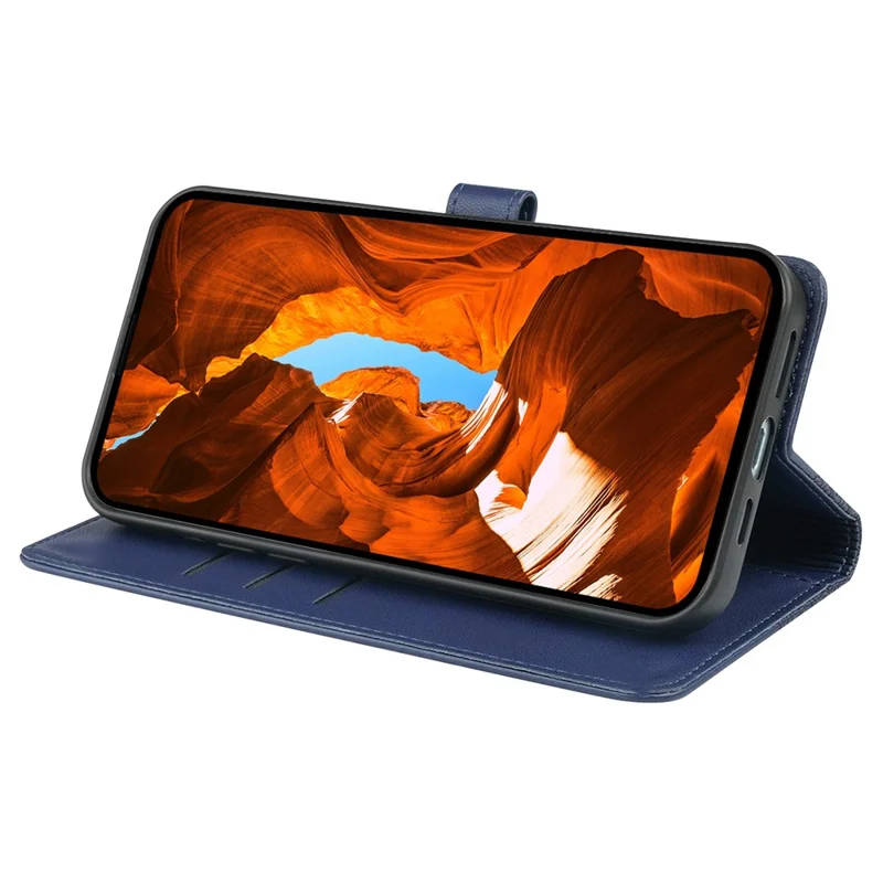 For OnePlus 15R 5G / Ace 6T 5G / Ace 6 5G Case Magnetic Clasp Four Leaf Clover Leather Wallet - Blue