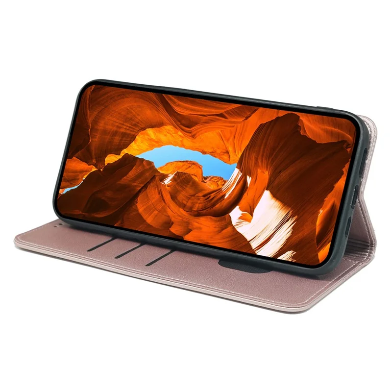 Чехол-книжка для телефона Four Leaf Clover Leather Flip Phone Cover Stand Wallet - Rose Gold для Honor Magic8 5G