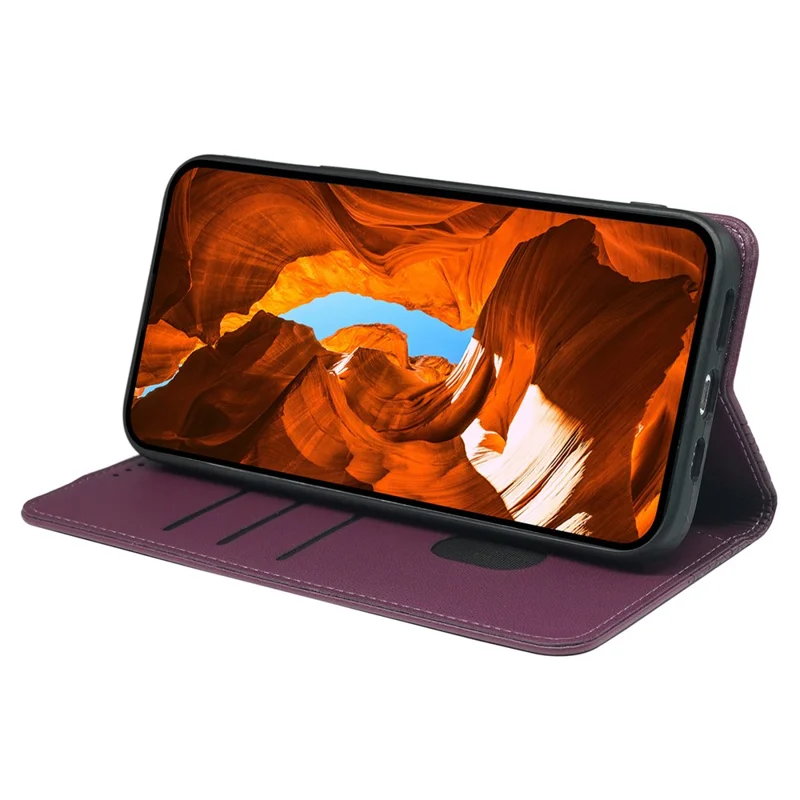 Voor Oppo Find X9 Pro 5G hoesje Vierbladige klaver Leer flip hoesje met standaard en portemonnee - Donkerpaars