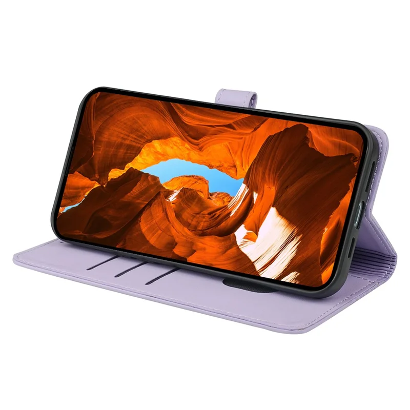 Voor Oppo Find X9 Pro 5G hoesje met magnetische sluiting Vierbladsklaver Leer telefoonhoesje - Lichtpaars