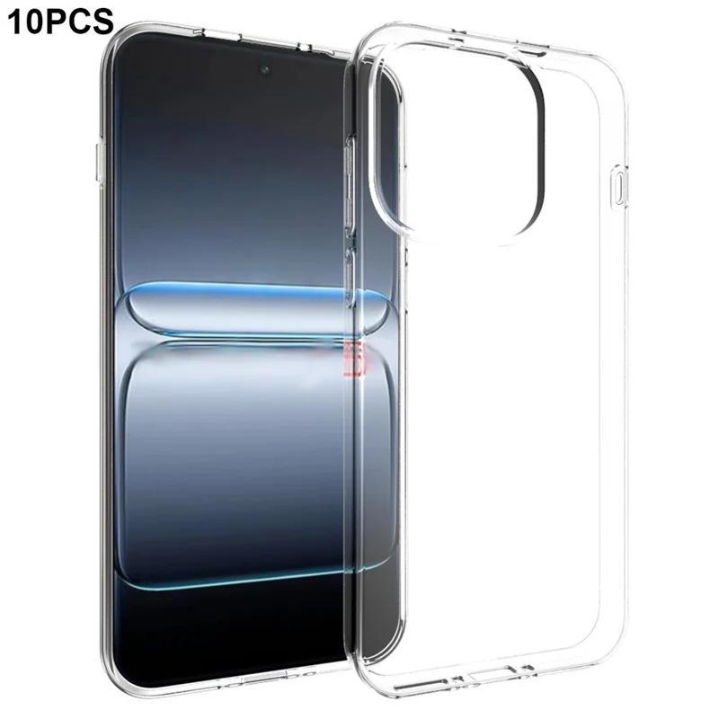 10 piezas / paquete para el caso 5G de OnePlus 15, cubierta de teléfono protectora clara de TPU sin marca de agua