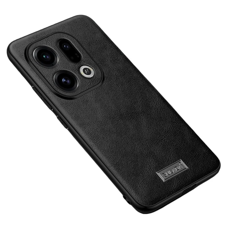 SULADA Pour Oppo Find X9 5G Étui Cuir PU + TPU + Coque Arrière PC - Noir