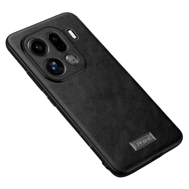 SULADA Pour Oppo Find X9 Pro 5G Étui Cuir PU + TPU + PC Coque Arrière - Noir