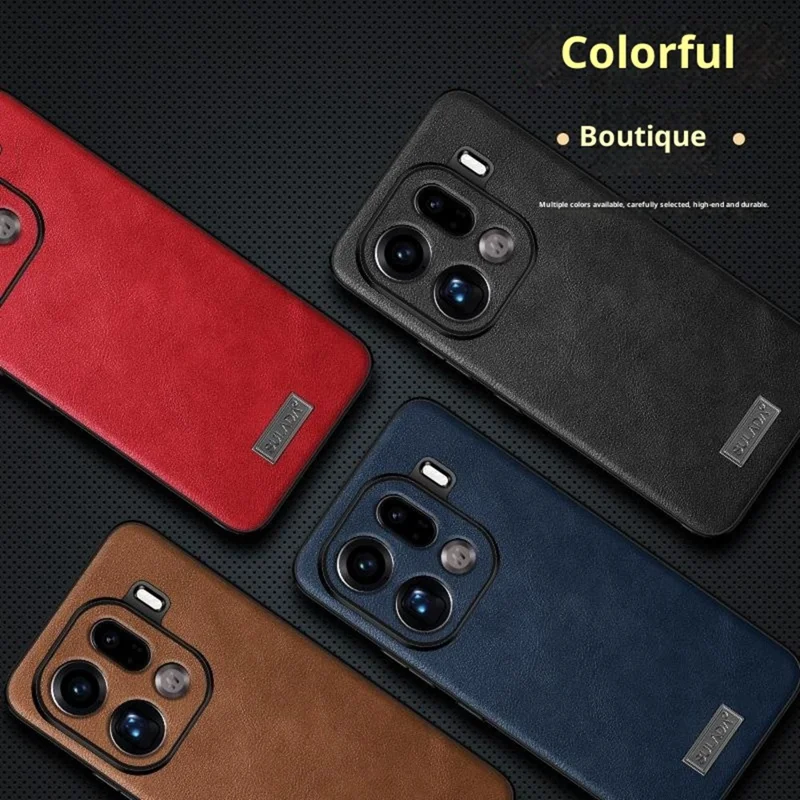 SULADA Pour Oppo Find X9 Pro 5G Étui Cuir PU + TPU + PC Coque Arrière - Noir