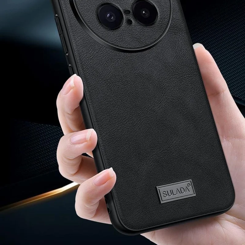 Étui pour vivo X300 Pro 5G SULADA en cuir PU + TPU + coque arrière en PC - Noir