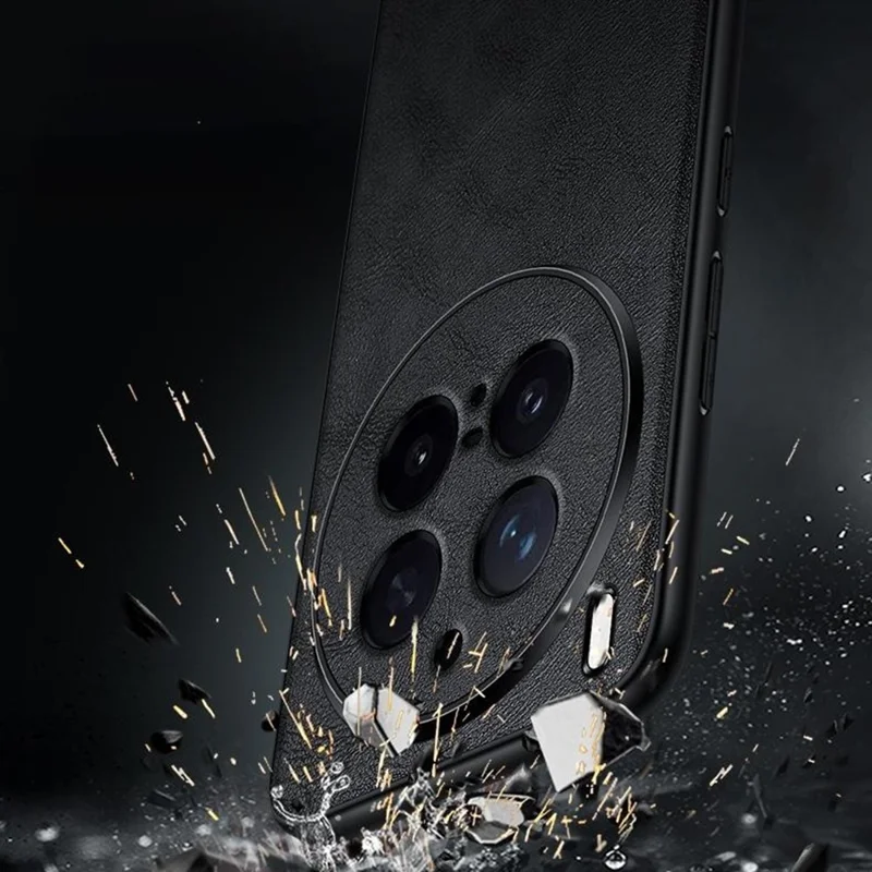 Étui pour vivo X300 Pro 5G SULADA en cuir PU + TPU + coque arrière en PC - Noir