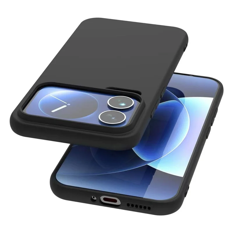 For Xiaomi 17 Pro Max Case Soft Matte Back TPU Black Phone Cover (Large Cutout)