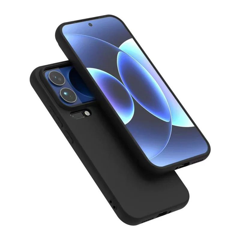 For Xiaomi 17 Pro Case Soft Matte Back TPU Black Phone Cover (Large Cutout)