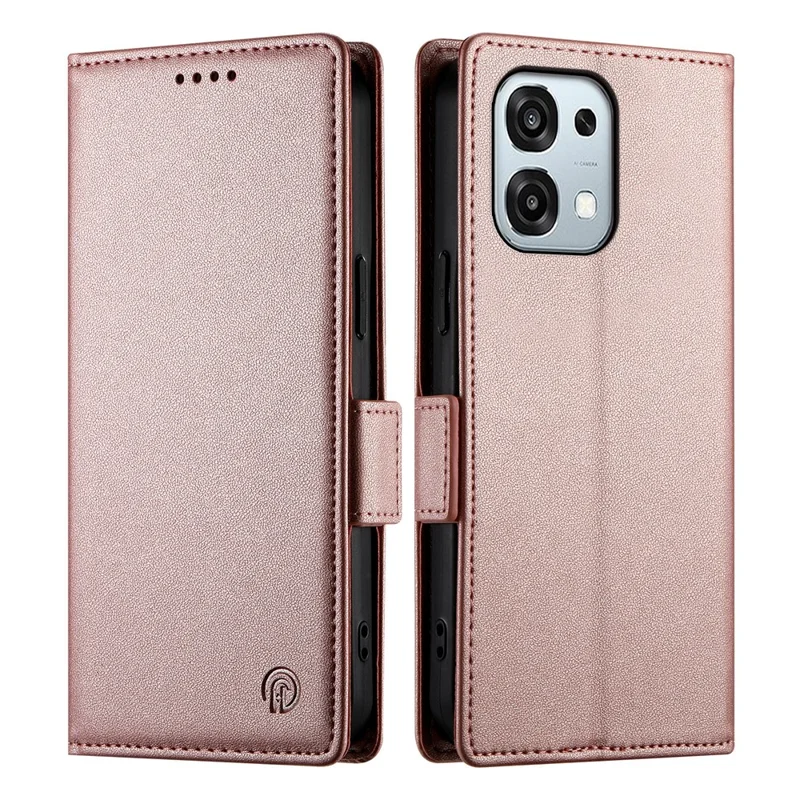 Standaard hoesje voor Oppo F31 5G / A6 Pro 5G / A6 Pro 4G PU Leather portemonnee telefoonhoes - Roze goud
