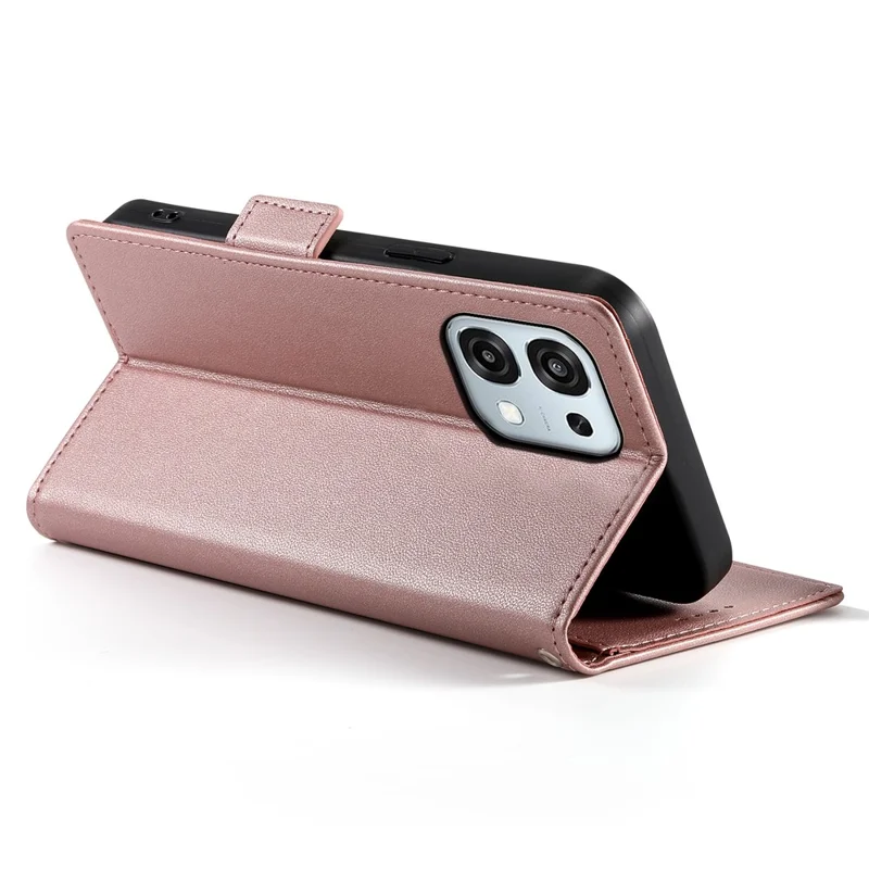 Standaard hoesje voor Oppo F31 5G / A6 Pro 5G / A6 Pro 4G PU Leather portemonnee telefoonhoes - Roze goud