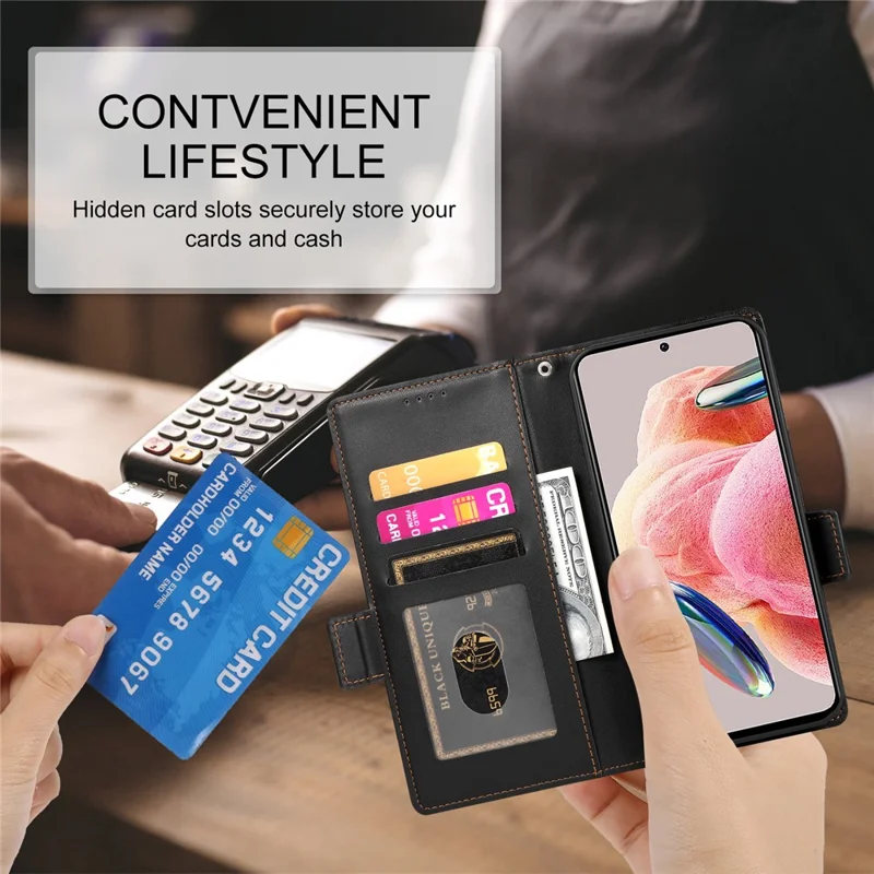 Чехол-книжка Xiaomi 15T из искусственной кожи, черный