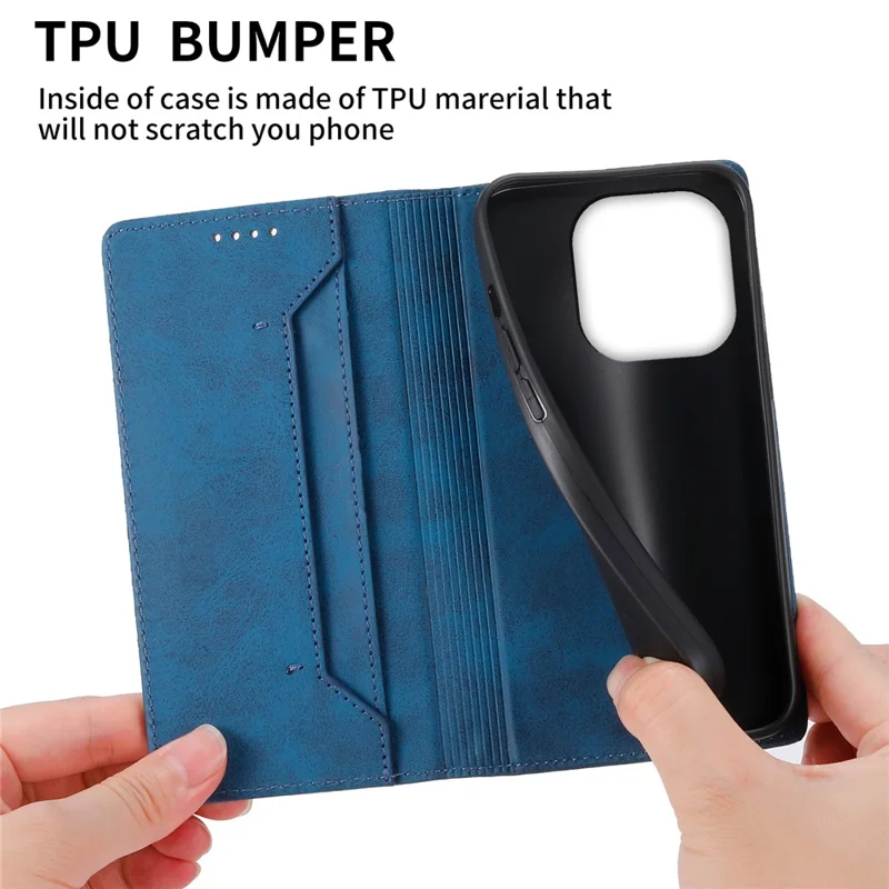 For Xiaomi 15T Wallet Case RFID Blocking PU Leather Phone Cover - Blue
