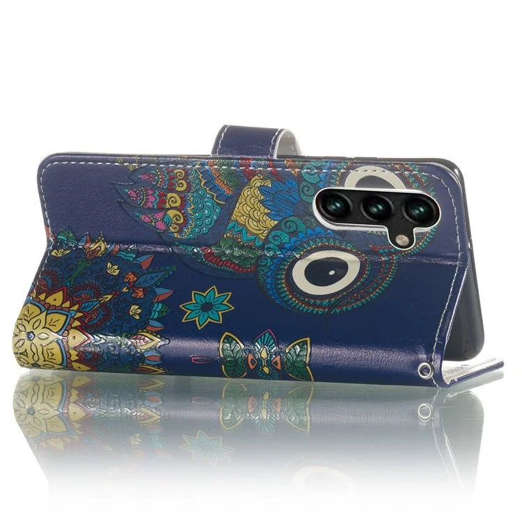 Pour Samsung Galaxy A04s 4G (164,7 x 76,7 x 9,1 Mm) Modèle de Téléphone en Relief Case de Portefeuille en Cuir PU TPU Avec Support / Sangle - Chouette