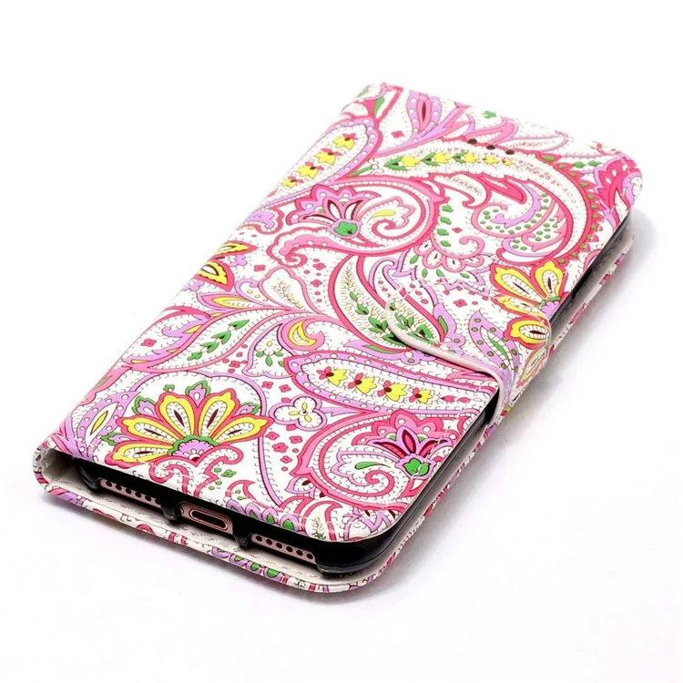 Para Oppo A57 (2022) 5G / A57 4G / A77 5G / A57s 4G Wallet Phone Case Pattern Embossed PU Leather TPU Stand Case with Hand Strap - Flower