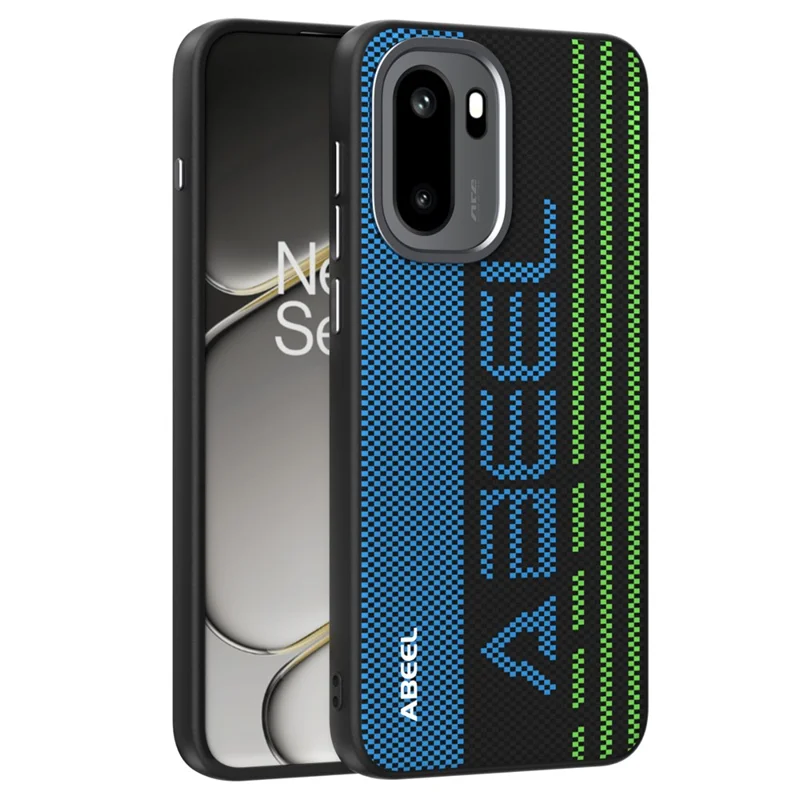 ABEEL For OnePlus Ace 6 5G Magnetic Case Micro-Embossing 6D Printed PC TPU Aluminum Alloy Leather Phone Cover - Outstanding No. 1
