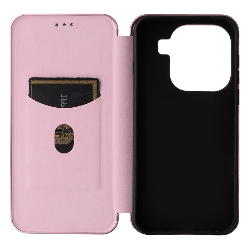 Для Oppo Find X9 5G Case Carbon Fiber Texture Drop-Proof PU Leather Phone Cover - Rose Gold