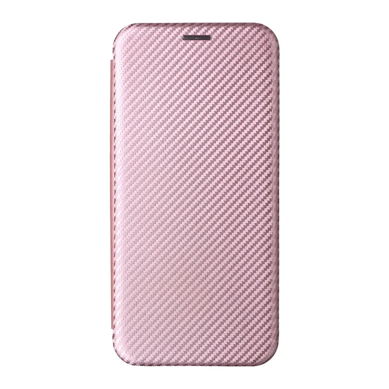 Cover per Samsung Galaxy S26 Edge in Fibra di Carbonio Texture Antiurto in Pelle PU - Oro Rosa