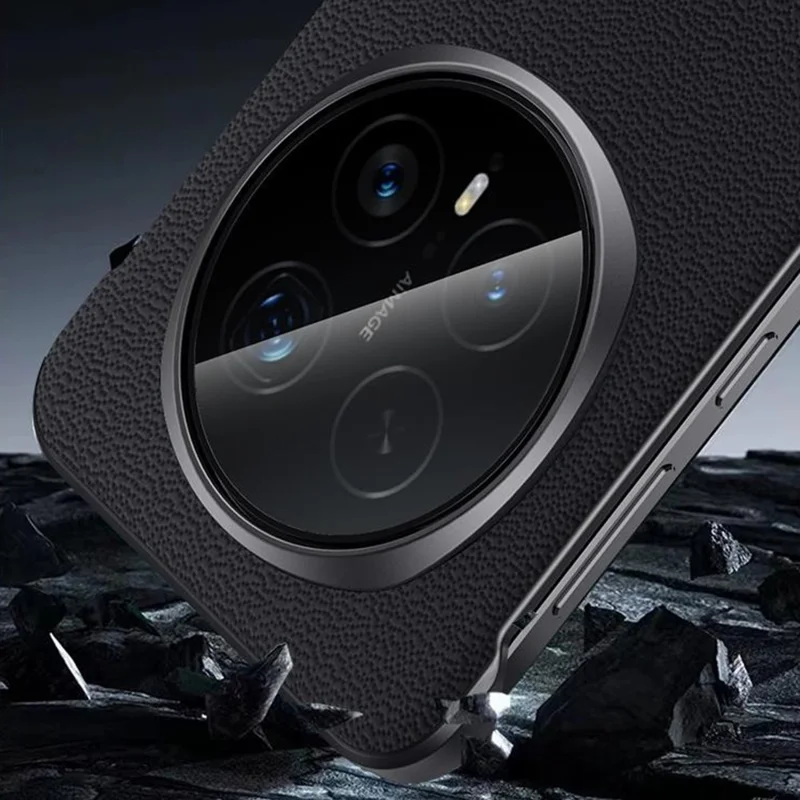 SULADA Pour Honor Magic8 Pro 5G Étui en Cuir de Vache Véritable Housse Arrière de Téléphone Sans Cadre - Marron