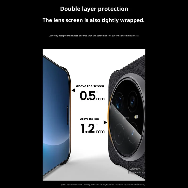 SULADA For Honor Magic8 5G Case Genuine Cow Leather Frameless Phone Back Cover - Brown