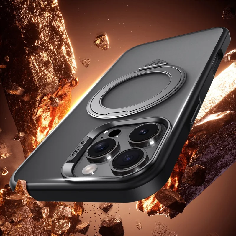 SULADA Für iPhone 16 Pro Max Hülle Magnetische Hülle Anti-Fingerabdrücke Matt TPU + PC Handyhülle mit Ständer