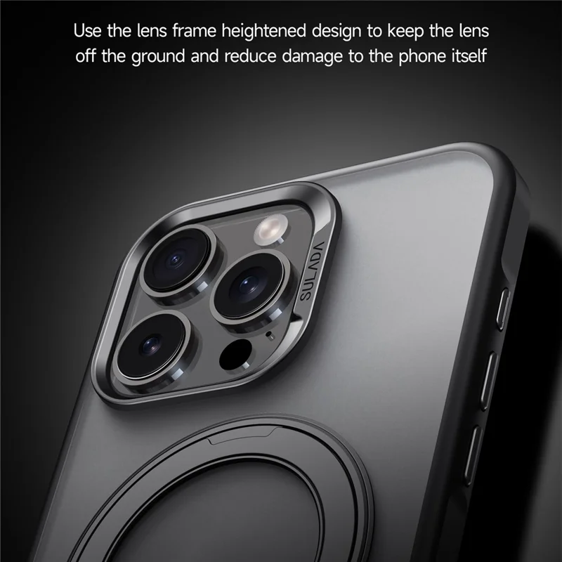SULADA Für iPhone 16 Pro Max Hülle Magnetische Hülle Anti-Fingerabdrücke Matt TPU + PC Handyhülle mit Ständer
