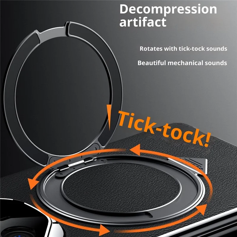 SULADA Pour Huawei Mate X6 Étui magnétique avec support / Film d'écran Véritable cuir de vache PC Housse de téléphone - Noir