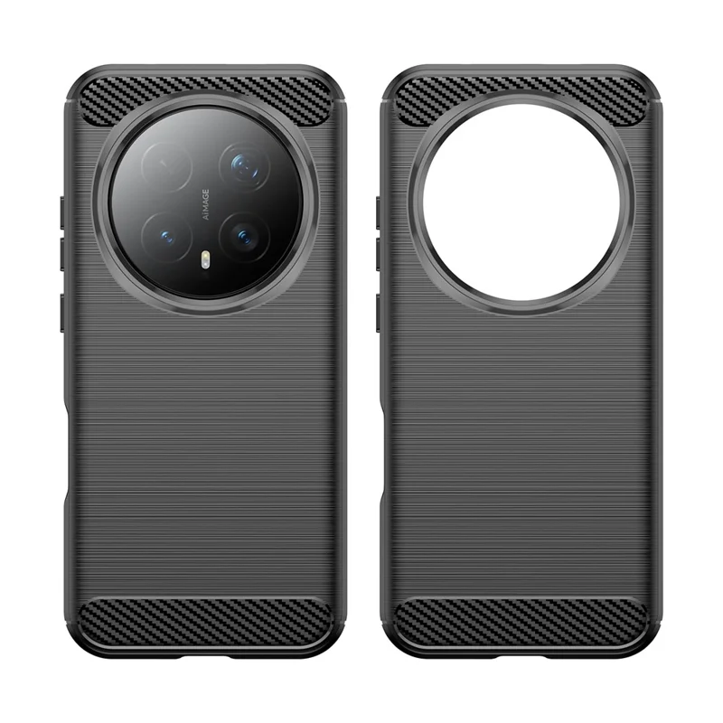 Beskyttende telefonbeskyttelse til Honor Magic8 Pro 5G, sort med struktureret og penslet kulfiber