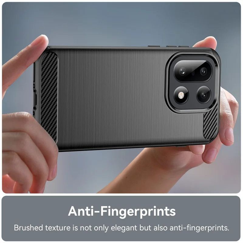 For OnePlus 15 5G Case Protective Phone Cover Carbon Fiber Texture Brushed - Black