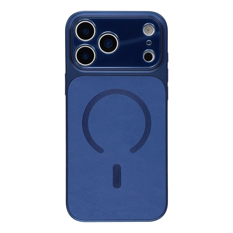 For iPhone 17 Pro Max Case Compatible with MagSafe Precise Cutout TPU PC PU Phone Cover - Blue
