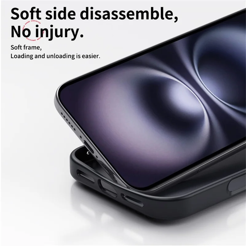 Custodia per iPhone 17 compatibile con MagSafe Custodia per telefono in PC + TPU con anello di supporto Texture in fibra di carbonio - Nero