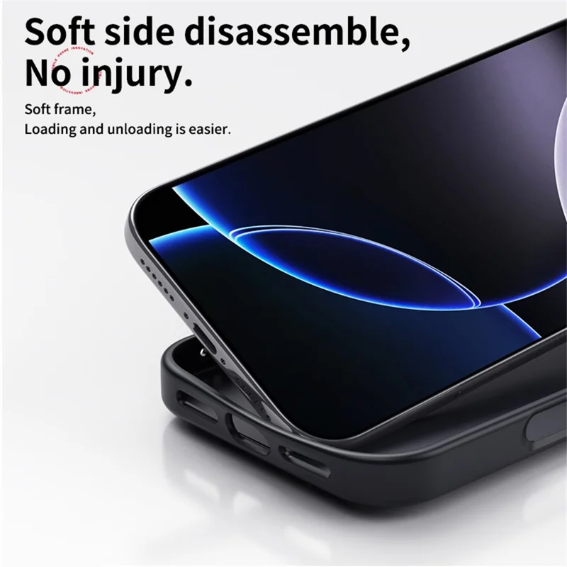 Custodia iPhone 17 Pro compatibile con MagSafe PC + Custodia in TPU con anello portachiavi Texture in fibra di carbonio - Nero