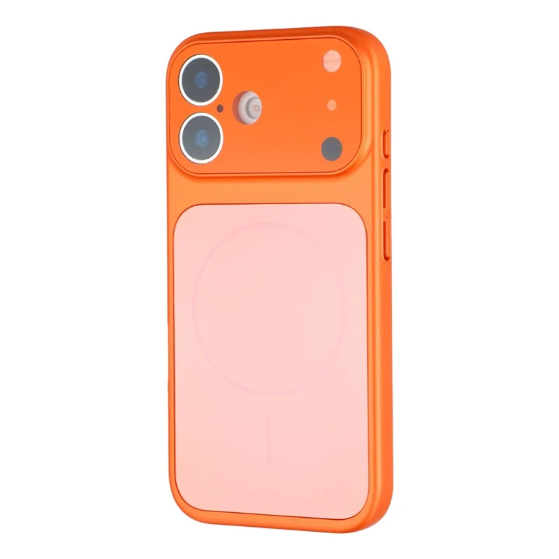 Чехол для iPhone 17 совместимый с MagSafe Пластиковый чехол для телефона с пленкой из закаленного стекла Corning AG - Оранжевый