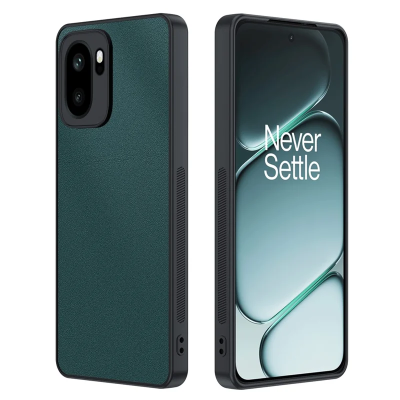For OnePlus 15R 5G / Ace 6T 5G / Ace 6 5G Case PU Leather Coated PC + TPU Anti-Drop Phone Cover - Green