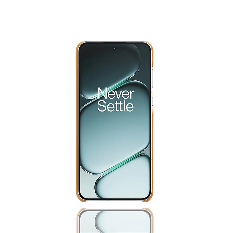 Voor OnePlus Ace 6 5G-hoesje Kalfstextuur PU-leer harde PC-beschermhoes - Oranje