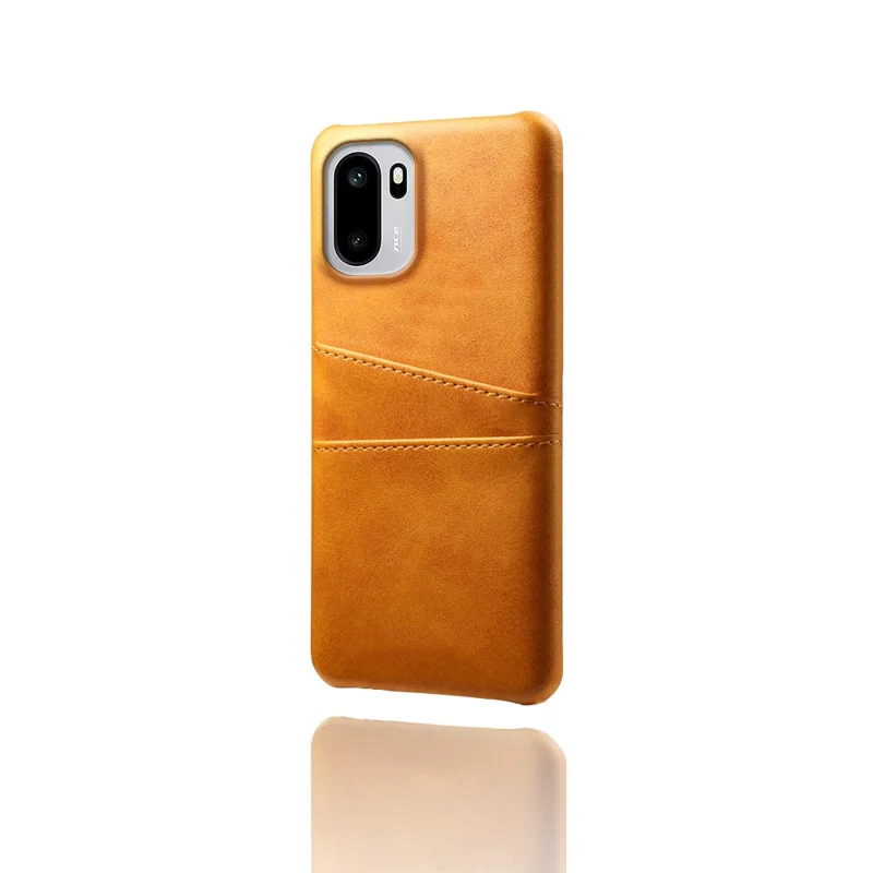For OnePlus Ace 6T 5G / Ace 6 5G Case Dual Card Slots PU Leather + Hard PC Phone Cover - Orange