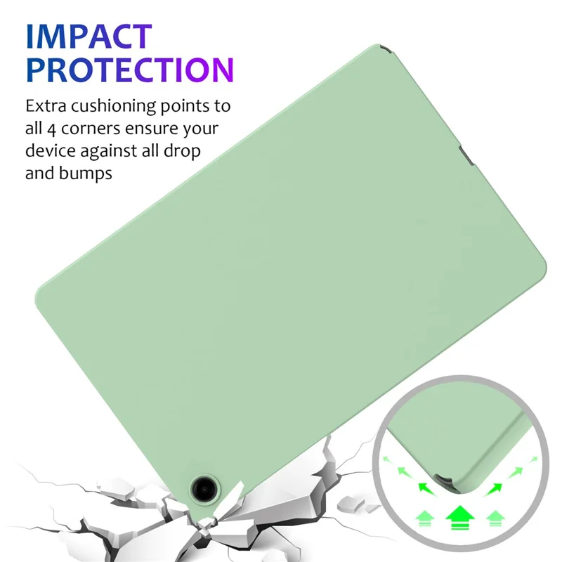 For Samsung Galaxy Tab A11+ Case Liquid Silicone Anti-Scratch Tablet Cover - Green
