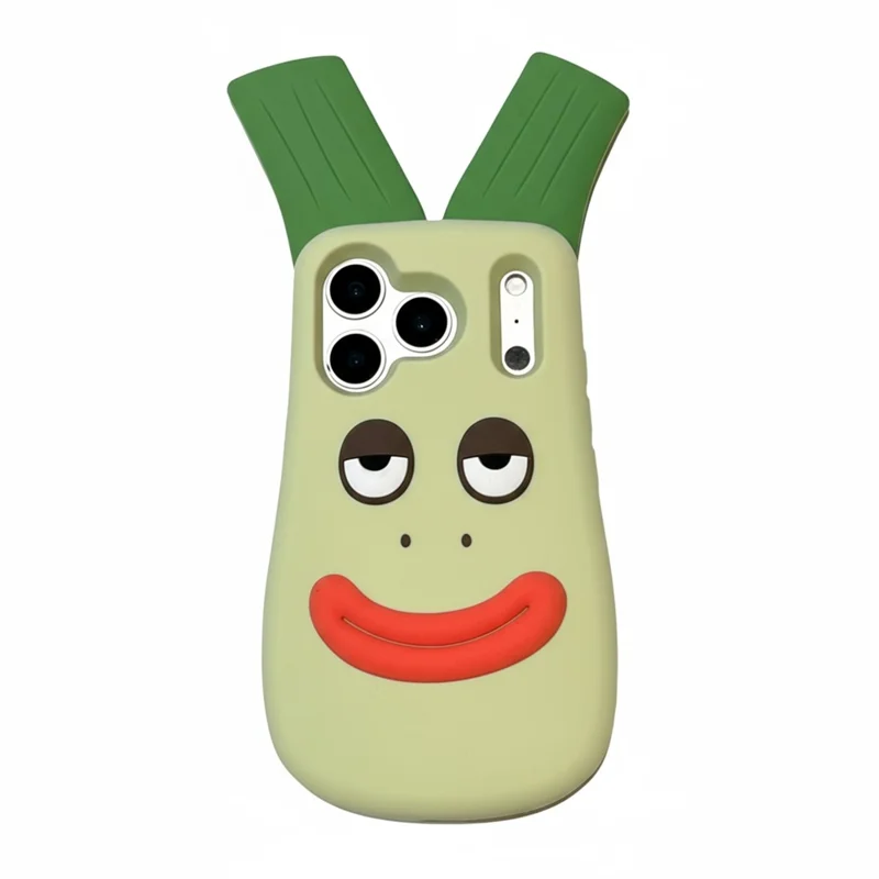 Custodia in silicone per iPhone 17 Pro Max, design carino con cipolla verde, custodia protettiva per il telefono