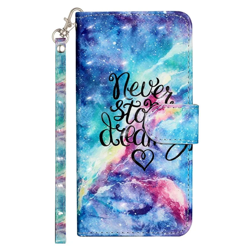 For Oppo A57 (2022) 5G / A57 4G  /  A77 5G /  A57s 4G PU Leather Wallet Phone Case 3D Pattern Printing Shockproof Case Folio Flip Cover with Stand / Strap - Starry Sky